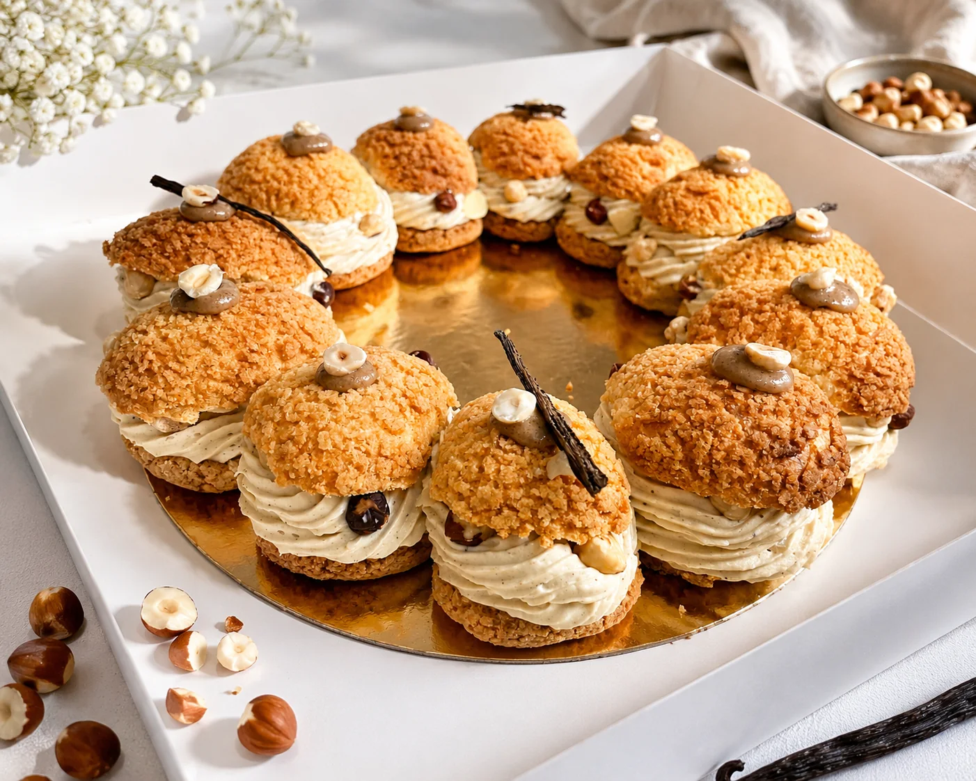 Choux praliné noisette