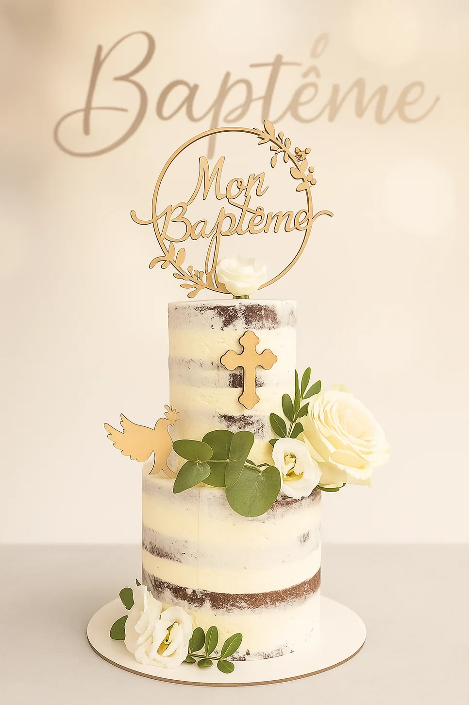 Gâteau de baptême personnalisé