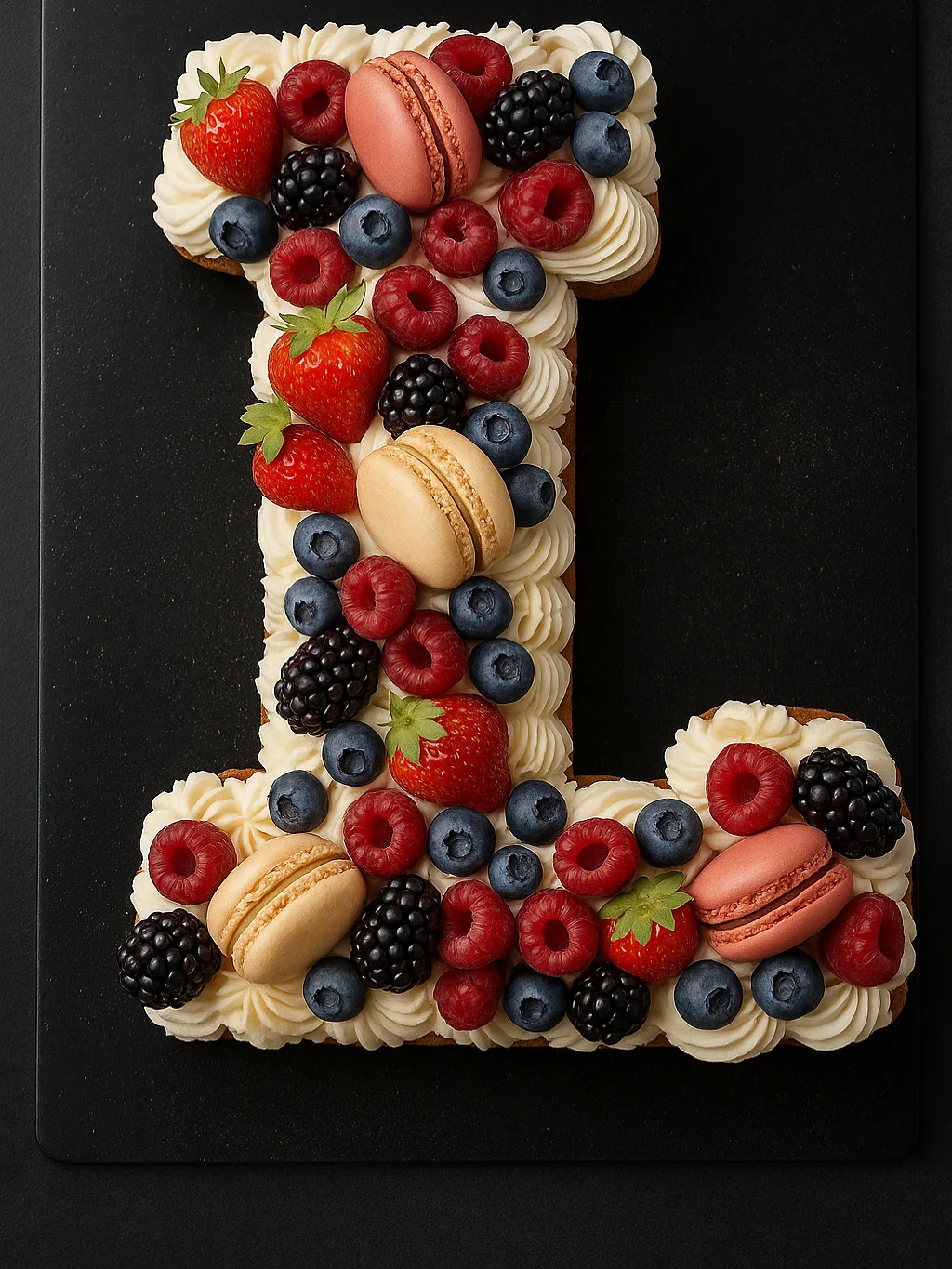 Letter cake aux fruits