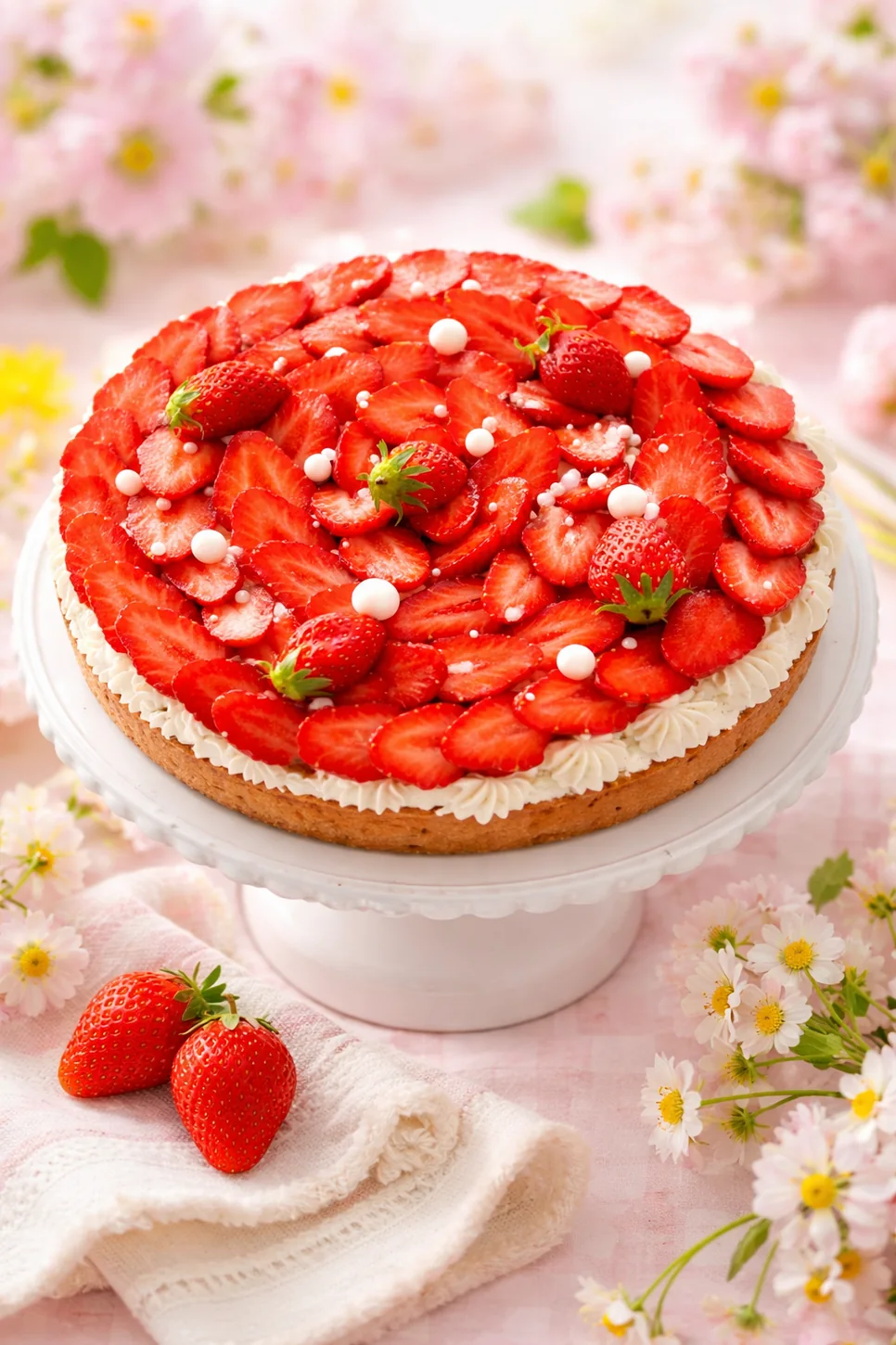Tarte aux fraises artisanale