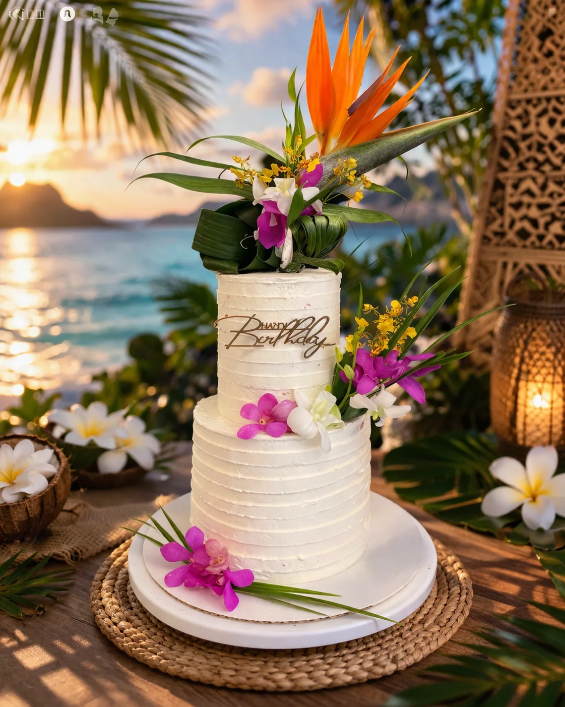 Wedding cake tropical